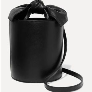 ULLA JOHNSON SOPHIE MINI LEATHER BUCKET BAG BLACK